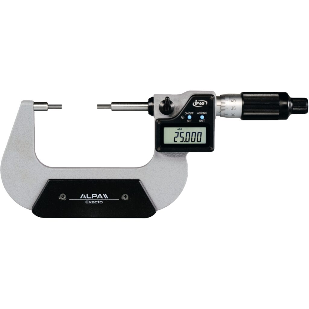 Digital Micrometer Ip With Small Measuring Surfaces Alpa Ba