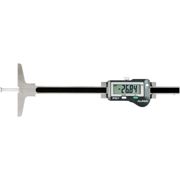 Digital slide depth caliper for small bores IP67 ALPA MEGALINE AA083