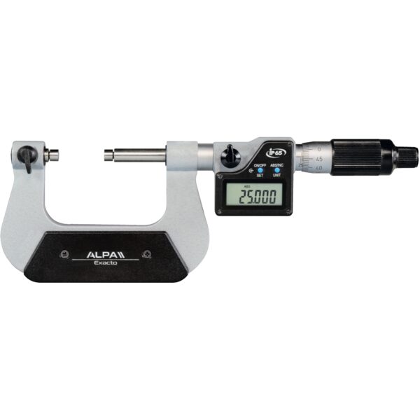 Digital micrometer IP65 with interchangeable contacts ALPA BA035