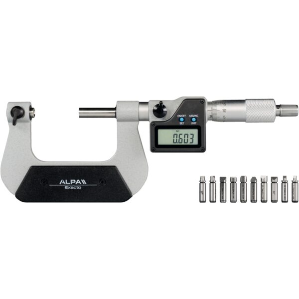 Digital micrometer IP65 for threads ALPA BA080